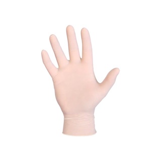 Handschoen latex wit gepoederd L