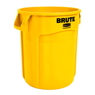 Afvalbak Brute rond geel 75L