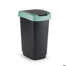 Afvalbak twist zwart/groen 50L